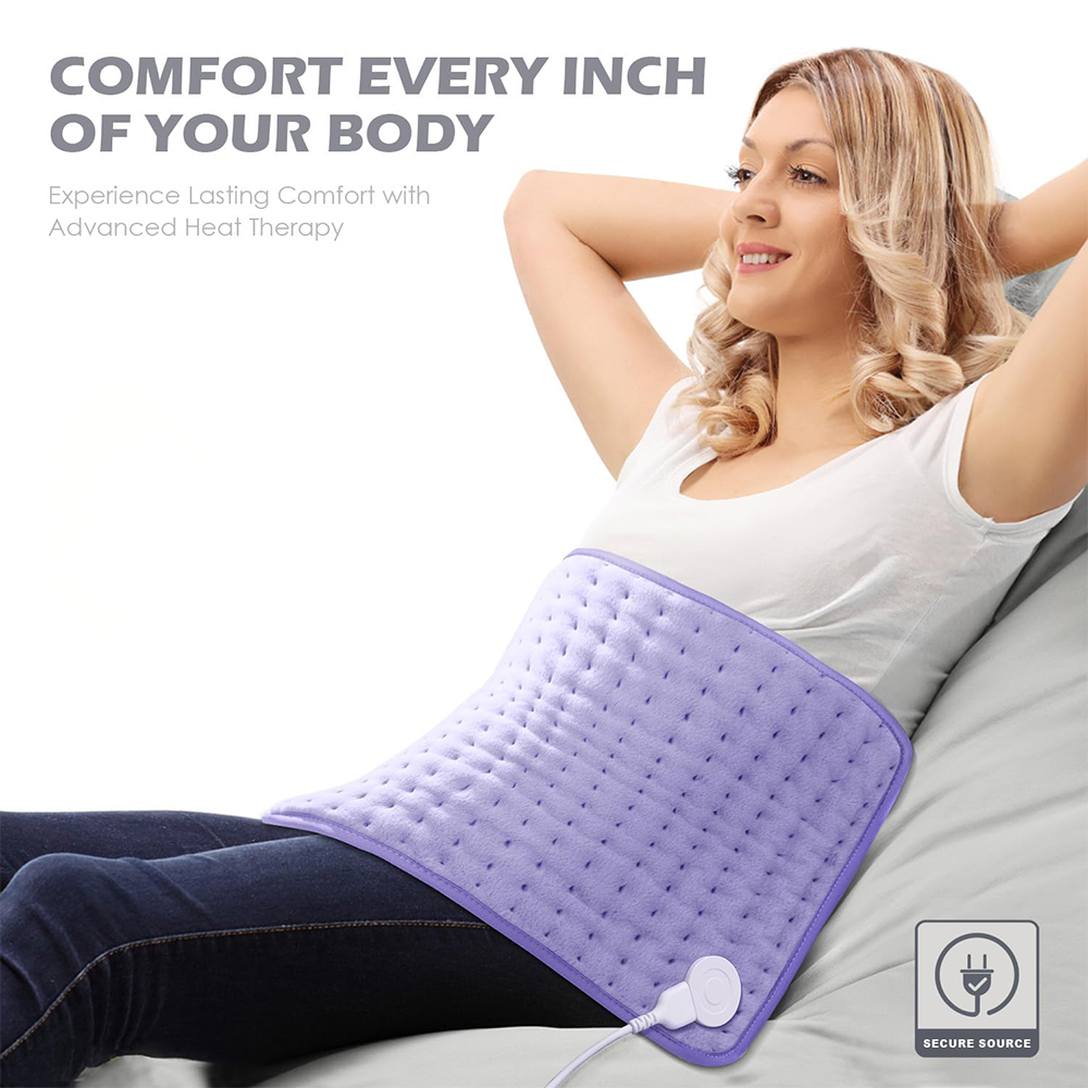 12"x24" Electric Heating Pad with 6 Heat Settings & Auto Off , Sunset Purple