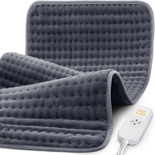 Extra Large Microplush Heating Pad for Back Neck Shoulder Pain Cramps Relief - Gifts for Women Men Mom Dad, Mothers Day Fathers Day Christmas Birthday Gifts - 6 Heat Settings, Auto-Off - 17"x33"